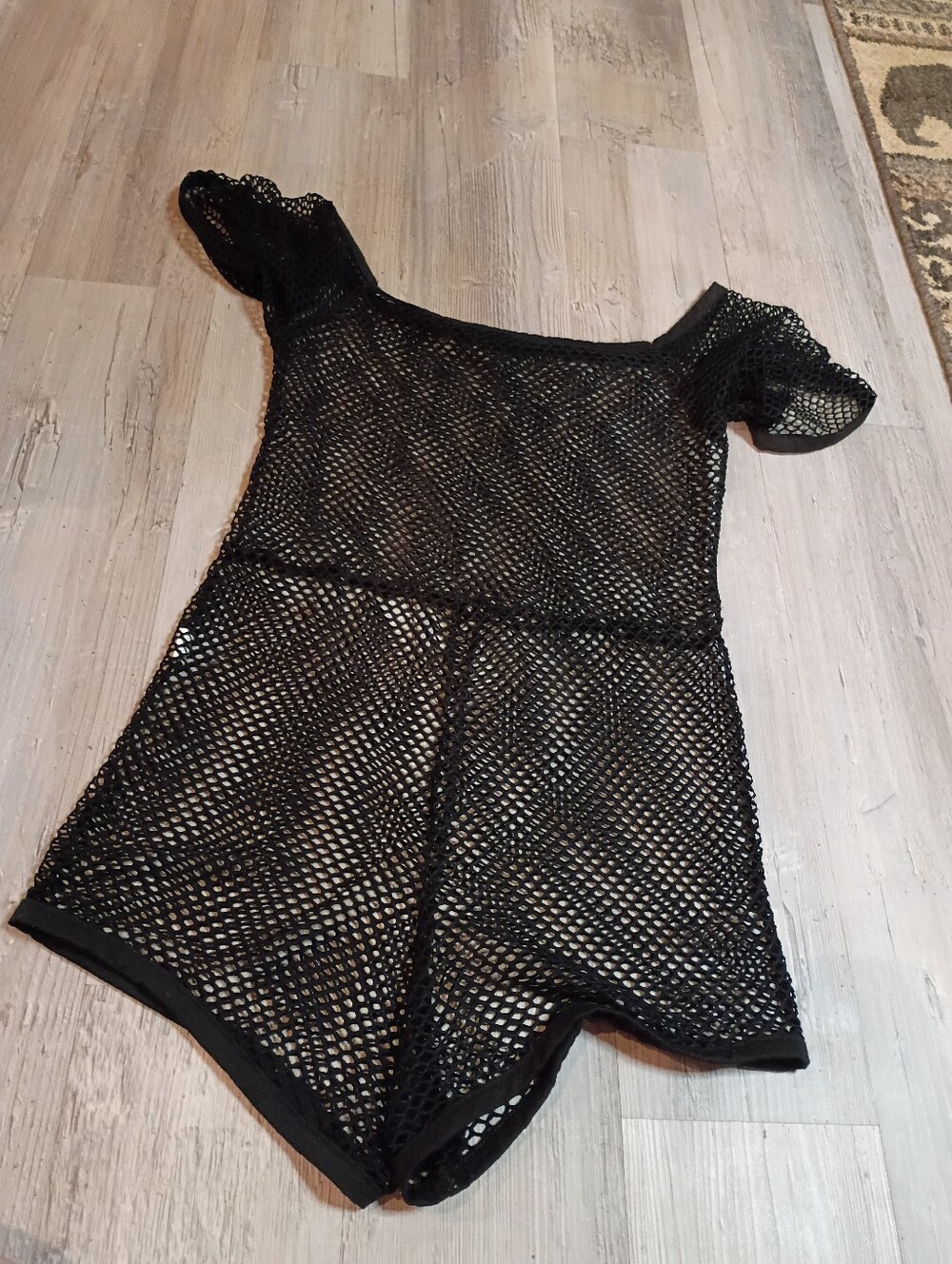 Fishnet Shorts Romper